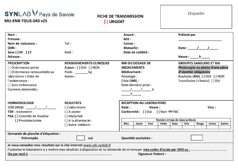 Fiche transmission